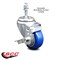 Service Caster 3.5 Inch Blue Polyurethane Swivel 10mm Threaded Stem Caster with Brake SCC SCC-TS20S3514-PPUB-BLUE-TLB-M1015 - alternate 4
